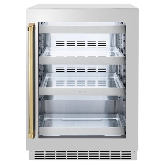 Zline Rbsoz-Gs-24 24" Wide 8 Bottle Capacity Or 151 Can Capacity Wine And Beverage Cooler