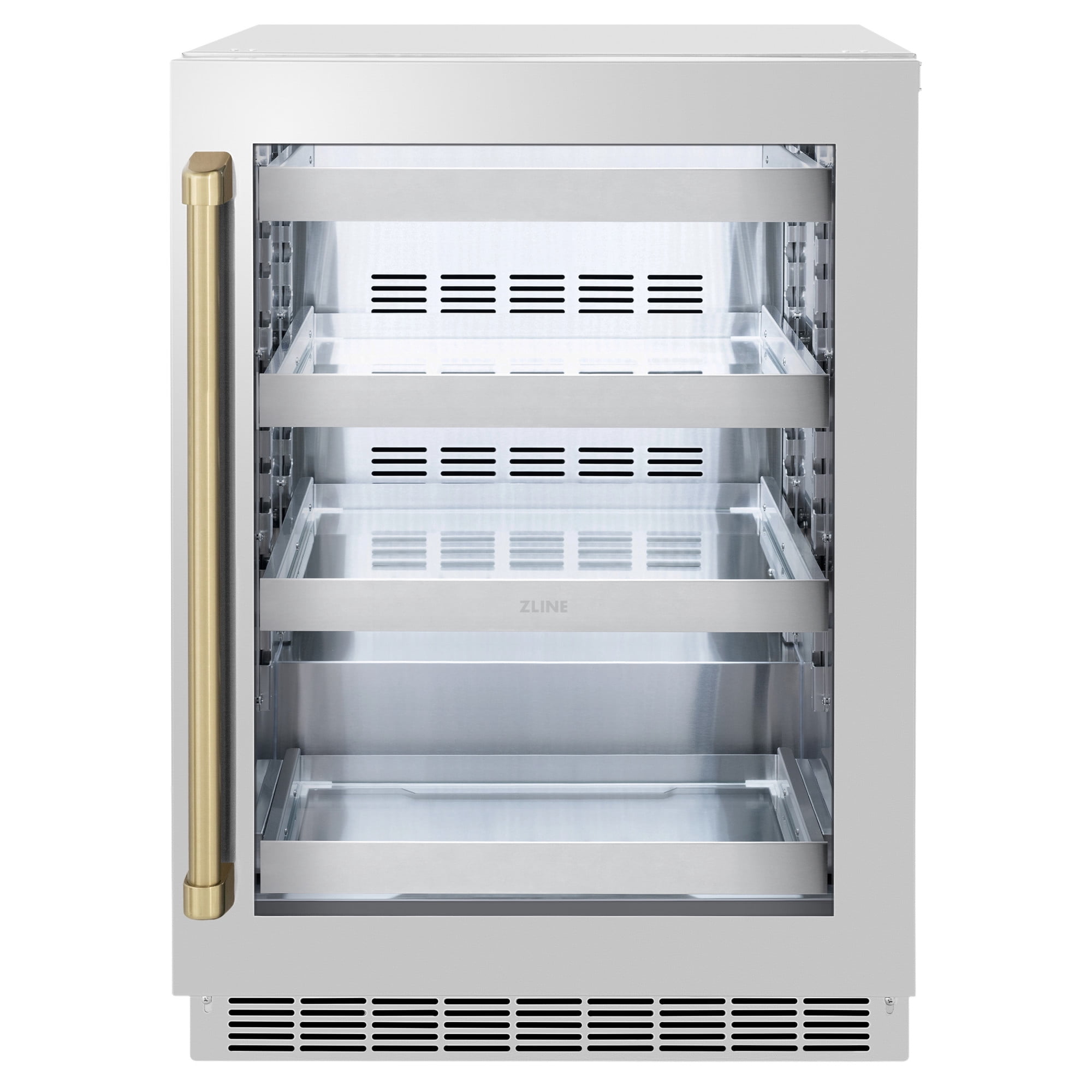 Zline Rbsoz-Gs-24 24" Wide 8 Bottle Capacity Or 151 Can Capacity Wine And Beverage Cooler