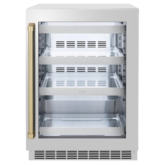 Zline Rbsoz-Gs-24 24" Wide 8 Bottle Capacity Or 151 Can Capacity Wine And Beverage Cooler