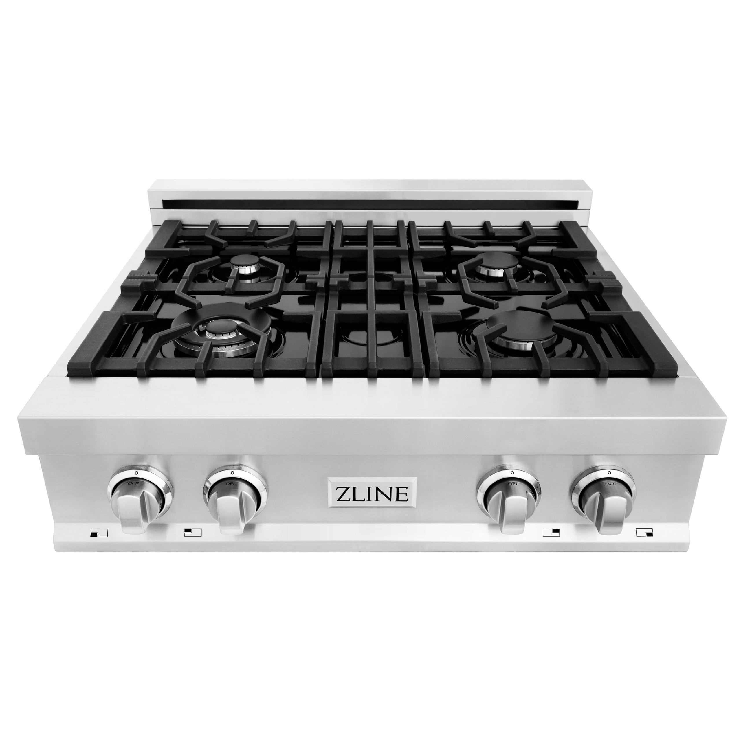 ZLINE 30" Stainless Steel 4-Burner Gas Rangetop with Brass Burners