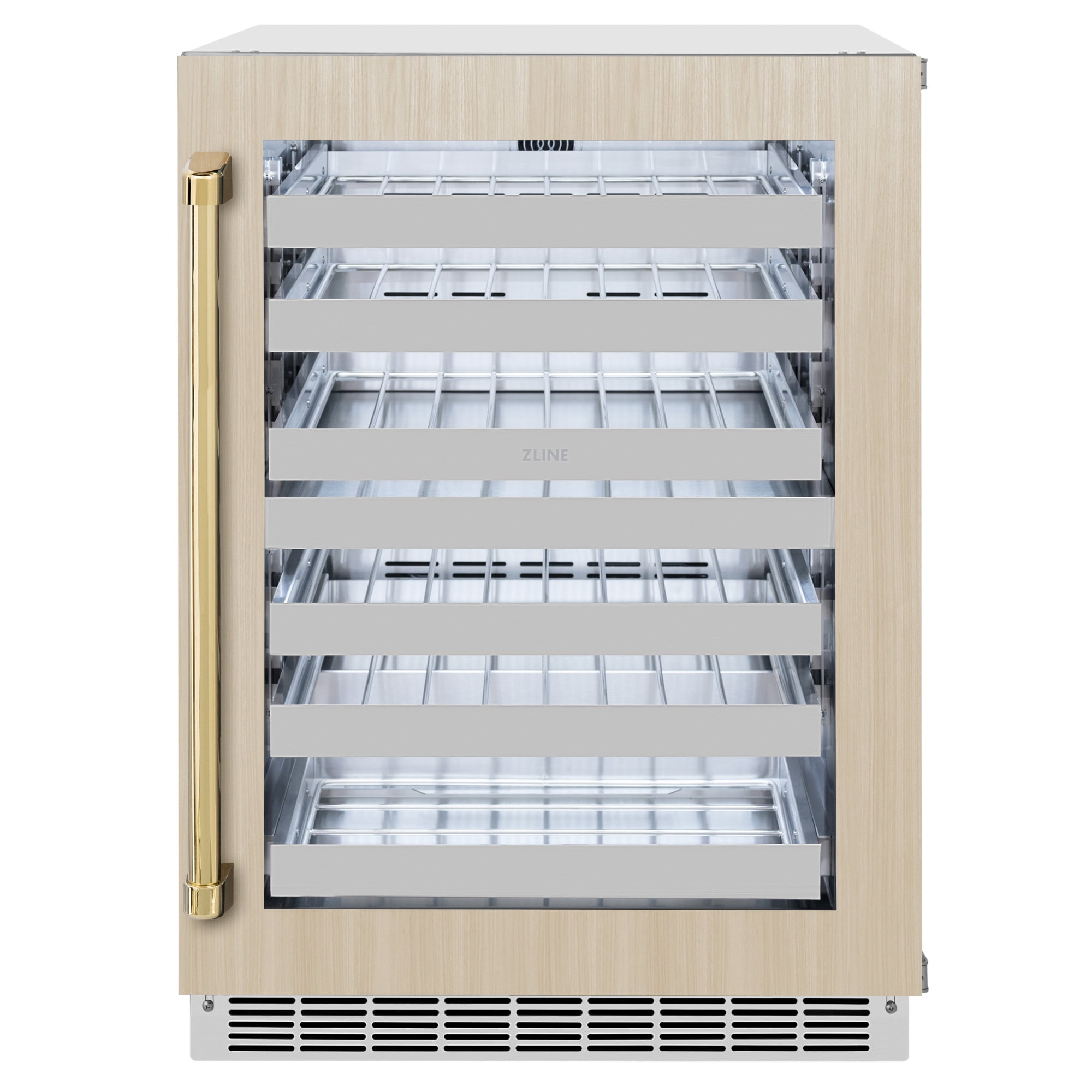 ZLINE 48 in. Autograph Edition Dual Fuel Range in DuraSnow Stainless Steel with Gold Accents (RASZ-SN-48-G)