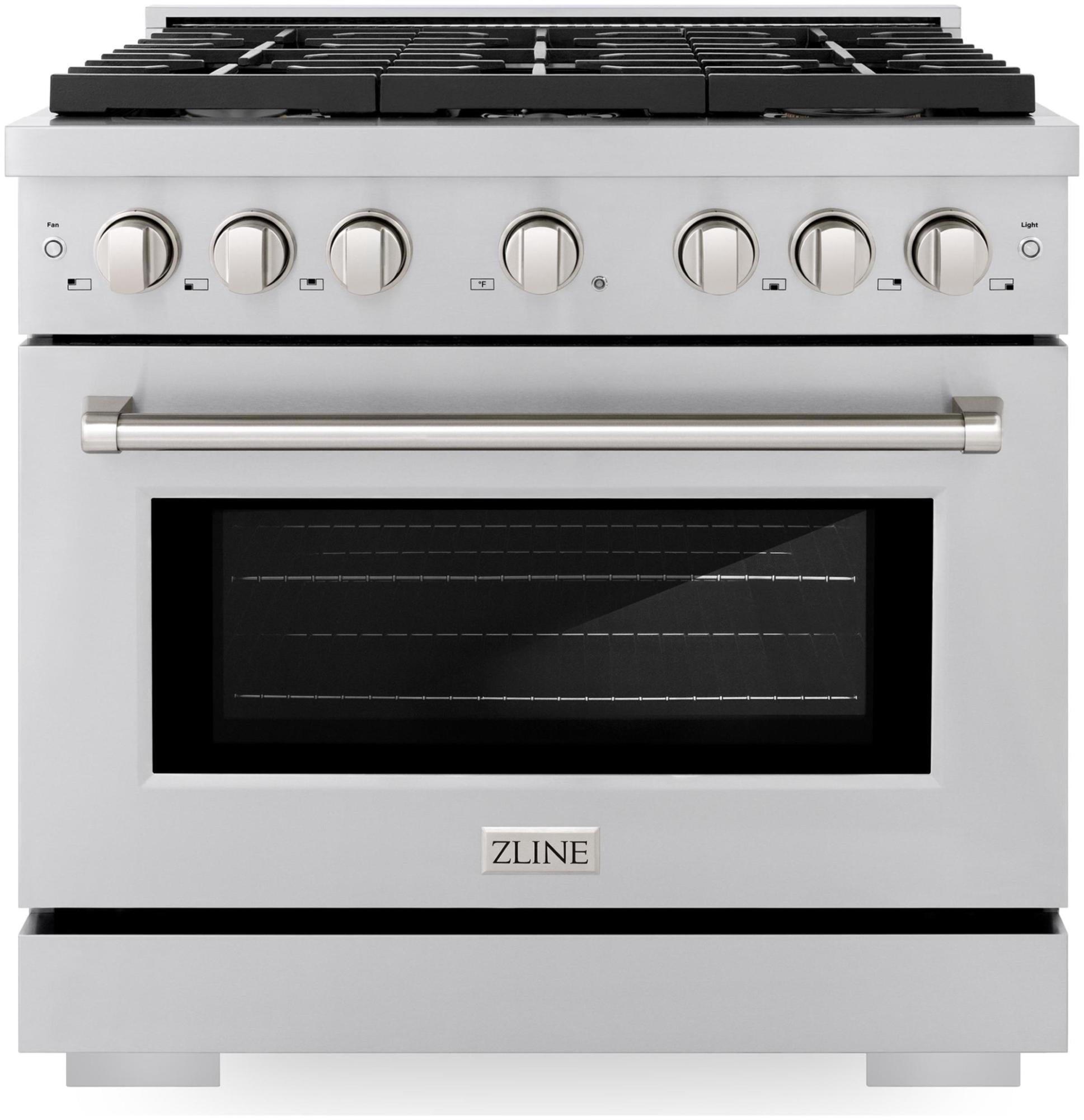 Zline Sgr-Br-36 Paramount 36" Wide 5.2 Cu. Ft. Free Standing Gas Range - Stainless Steel