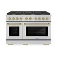 thumbnail image 1 of ZLINE Autograph Edition 48 in. 6.7 cu. ft. Paramount Double Oven Gas Range with 8 Burner Cooktop in Stainless Steel and Champagne Bronze Accents (SGRZ-48-CB), 1 of 2