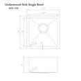 thumbnail image 1 of ZLINE 15 in. Boreal Undermount Single Bowl Bar Kitchen Sink (SUS-15), 1 of 7