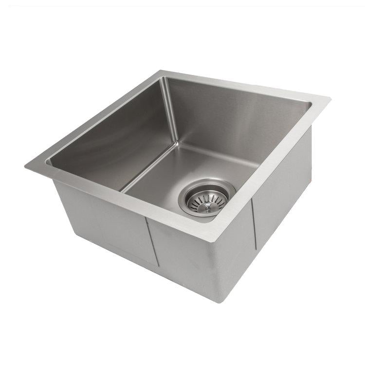 DuraSnow 15" Stainless Steel Undermount Single Bowl Kitchen Sink