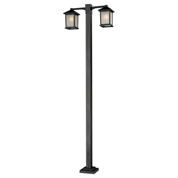 Zlite 558M-SL-LED Stillwater 1 Light Outdoor in Silver with Sand Blasted Shade