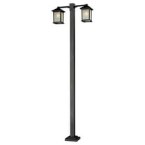 Zlite 558M-SL-LED Stillwater 1 Light Outdoor in Silver with Sand Blasted Shade