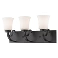 thumbnail image 1 of Zlite 7000-3V-BRZ Halliwell 3 Light Vanity in Bronze with White Shade, 1 of 2