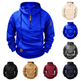 thumbnail image 1 of Zlsgbmv Mens Big and Tall Hoodies Basic Hooded Sweatshirts Classic Solid Pullover Casual Long Sleeve Regular Trendy Outdoor Tops, 1 of 7