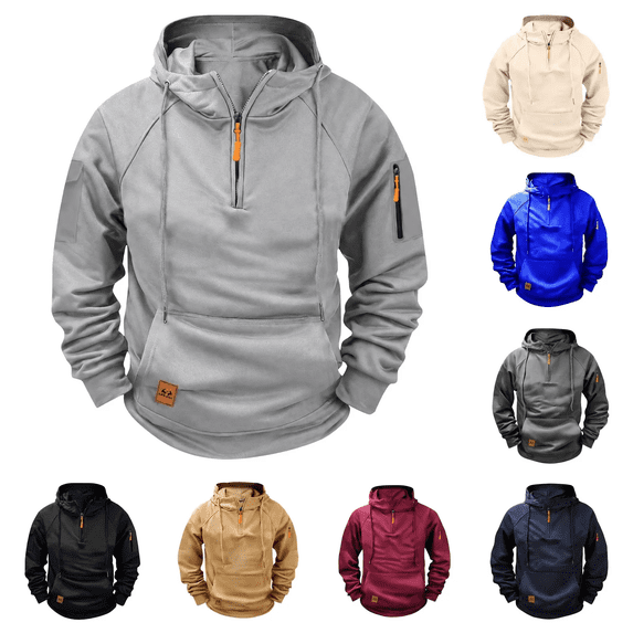 Zlsgbmv Mens Big and Tall Hoodies Basic Hooded Sweatshirts Classic Solid Pullover Casual Long Sleeve Regular Trendy Outdoor Tops