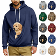 thumbnail image 1 of Zlsgbmv Mens Pet Pouch Hoodies Dog Holders Hooded Sweatshirts Big and Tall Pullover Comfy Animal Carrier Long Sleeve Winter Tops S-5XL, 1 of 6