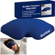 Zlumber Premium Eye Sleep Mask for Men & Women - 100% Blackout 3D Contoured Night Eye Mask for Sleeping, Travel Eye Mask & Side Sleeper Mask, Zero Eye Pressure, Adjustable