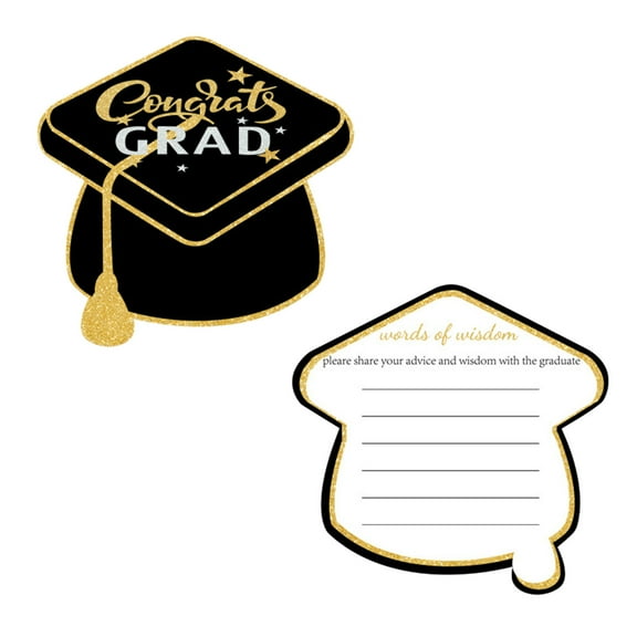 Zmeidao 10Pcs Graduation Advice Cards for Graduates, Graduation Party Games Ideas Activities Supplies, Wishes Cards for 2025 Decorations Grad Celebration Party