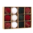 thumbnail image 1 of Zmeidao 12Pcs Velvet Balls Ornaments, 6cm/2.36" Flocked Christmas Ornaments, Xmas Plastic Decorative Hanging Ornaments for Holiday Party Christmas Tree Decorations, 1 of 6