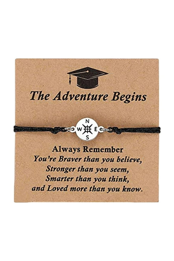 2025 Graduation Gifts for Her/Him, Adjustable Bracelet Comes in Cap Box with Quote Cards, for College Friendship Graduate Gift Graduation Party Favors
