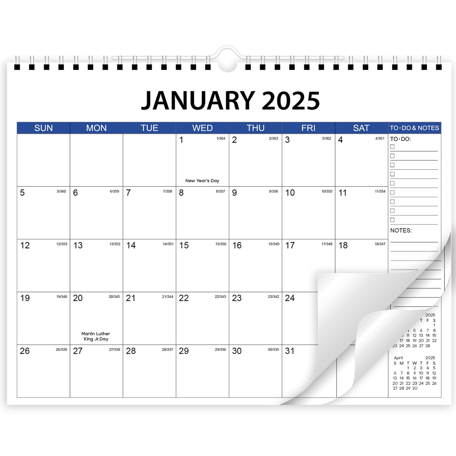 Zmeidao 2025 Wall Calendar, Calendar 2025, Jan.2025 Dec.2025, 12