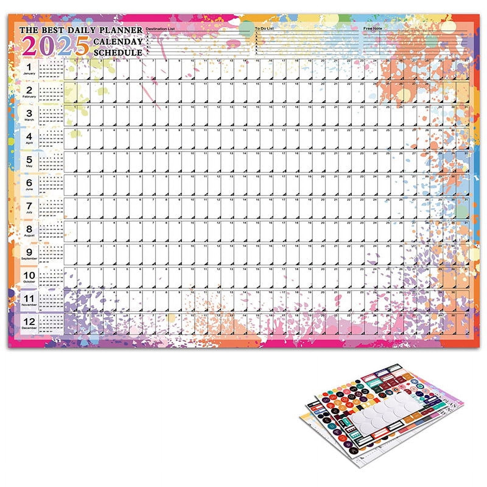 Zmeidao 2025 Yearly Wall Calendar, 2025 Wall Calendar, Jan. 2025 Dec