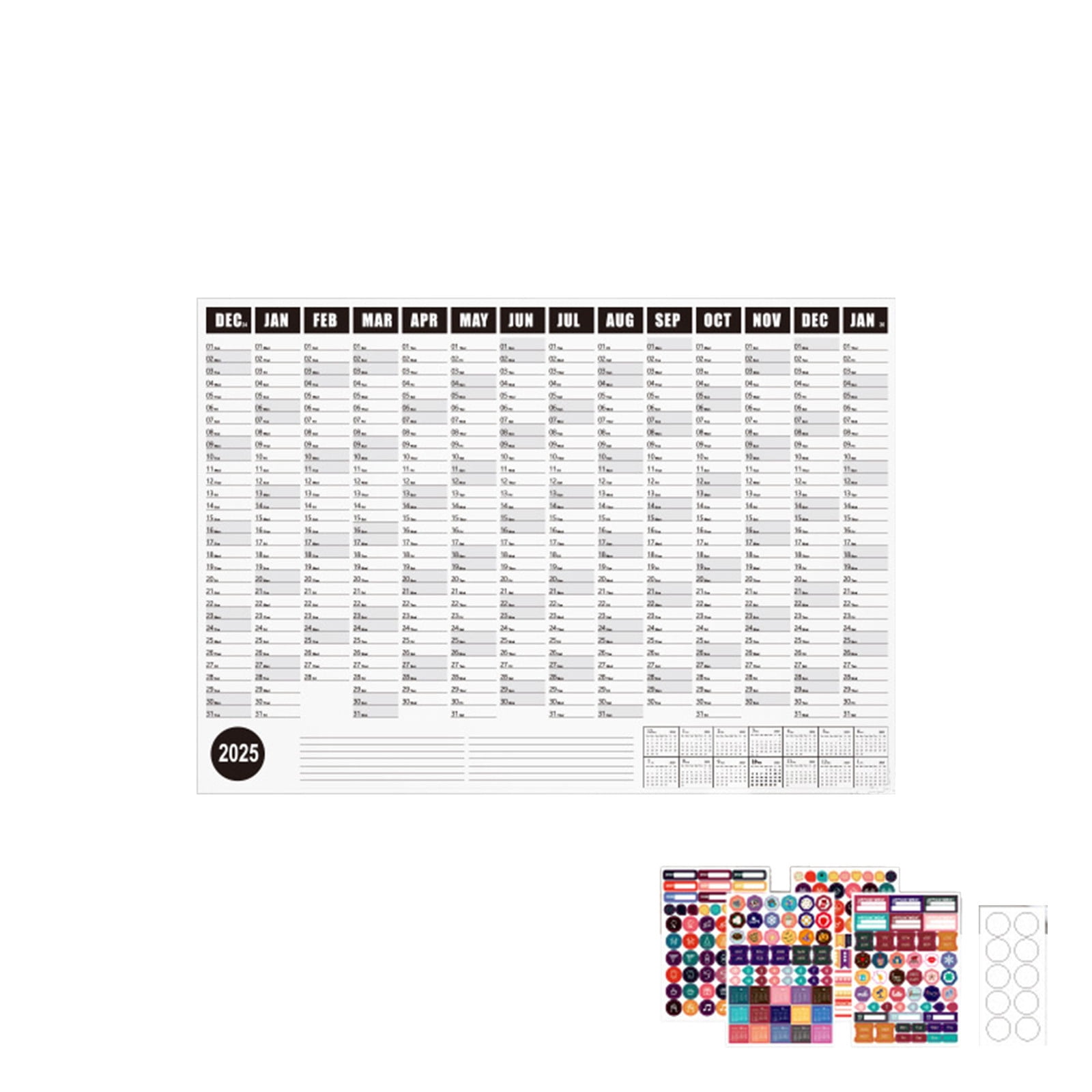 Zmeidao 2025 Yearly Wall Calendar, 2025 Wall Calendar, Jan. 2025 Dec