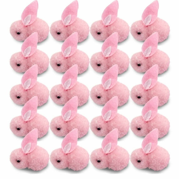 Zmeidao 20Pcs Bunny Stuffed Animal, Mini Plush Bunny Rabbit Stuffed Animals Stuffed Toys Bunny Party Favors Plushies Gifts for Birthday Basket Stuffers Decorations