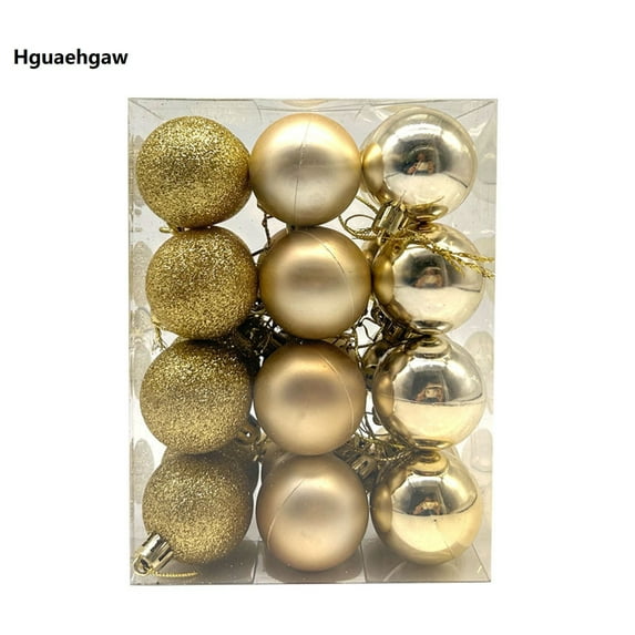 Hguaehgawi 24Pcs Christmas Balls Ornaments, 1.2" Decorative Hanging Tree Decorations Baubles Set for Xmas Tree for Christmas Party Home Decor