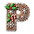 thumbnail image 1 of Zmeidao 26 Alphabet Ornaments for Christmas Tree, Initial Candy Cane Letter Pendant with Berries Pattern, Monogram Hanging Decorations for Door Window, 1 of 1