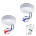 thumbnail image 1 of Zmeidao 2Pcs LED Wall Mounted Lights, 3 Color Temps & Remote and Touch, Battery Operated, 360° Rotation Dimmable Cordless Wall Light for Living Room Bedroom, 1 of 6