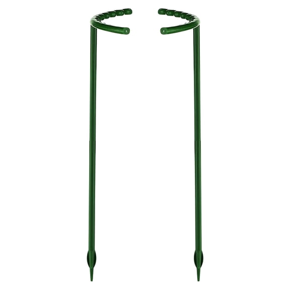 Zmeidao 2Pcs Plant Support Stakes for Indoor Plants, Half Round Plant Stakes, Stackable Garden Flower Support Plant Cages for Tomato, Peony, Hydrangea, Climbing Plants