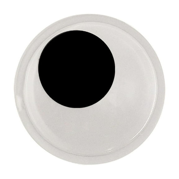 Zmeidao 2Pcs Wiggle Eyes, Self Adhesive Black White Round Sticker Eyes for DIY Crafts Doll Making Sewing Supplies