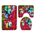 thumbnail image 1 of Zmeidao 3Pcs Merry Christmas Bath Rug Mat Toilet Lid Cover Sets, Bath Mat,U Shape and Toilet Lid Cover Mat, Bathroom Decor Set Xmas Gifts for Christmas, 1 of 7