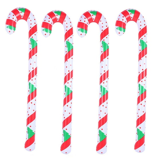 Zmeidao 4Pcs 35inch Inflatable Christmas Candy Cane Inflatable Candy Sticks for Christmas Indoor Outdoor Decorations Party Favors