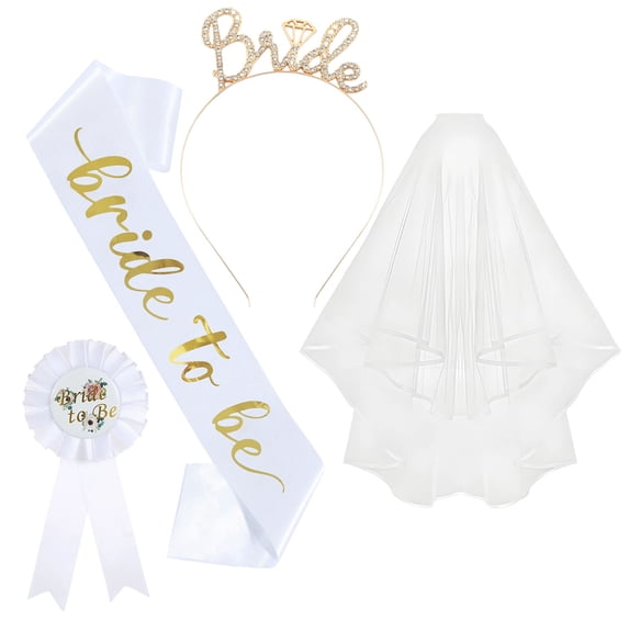 Zmeidao 4Pcs Bachelorette Party Decorations Kit, Bride To Be Shower Decorations, Wedding Decorations