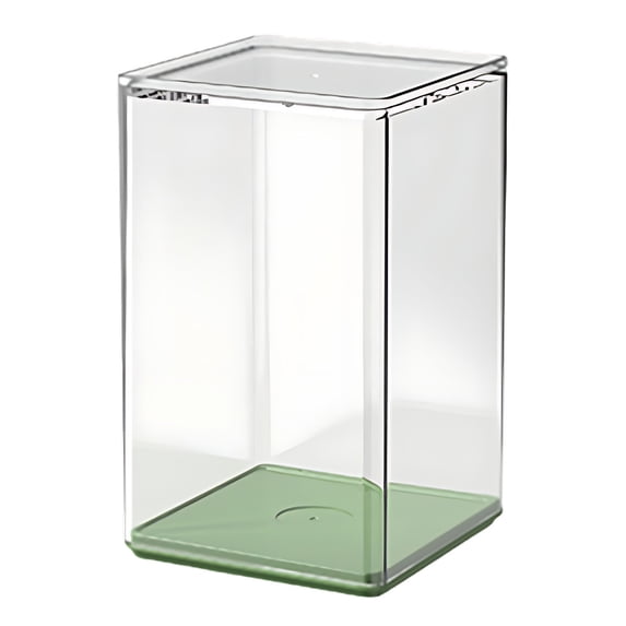 Zmeidao 4Pcs Clear Display Case, Plastic Box for Organize, Stackable Storage Case Showcase for Figurines Toys and Collectibles