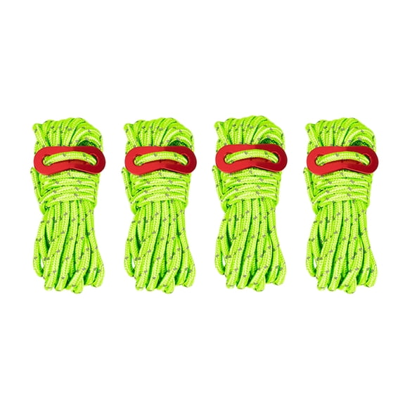 Zmeidao 4Pcs Tent Wind Ropes with Tensioners, Camping Guylines Ropes for Hiking Backpacking, Canopy Shelter, 13ft