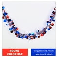 thumbnail image 1 of Zmeidao 4th of July Patriotic Tinsel Garland Decoration, Red White Blue Hanging Garland Independence Day Fireplace Mantel Wreath Decor for Staircase Railing Indoor Outdoor Ornaments, 78.7in, 1 of 6