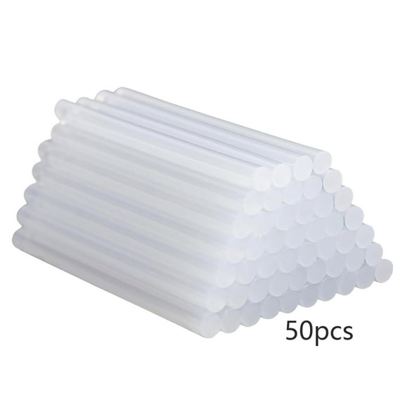 Zmeidao 50Pcs Mini Hot Glue Sticks, Clear Glue Sticks for Fabric, Wood, Paper, Metal, Plastic, Compatible with Most All-Purpose for Crafting