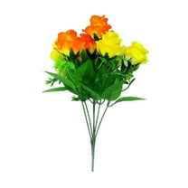 Zmeidao 6-Heads Artificial Silk Rose Flowers, Realistic Faux Silk Roses Stem Fake Roses Bouquet for Bridal Wedding Home Mother's Day Decor