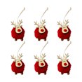 thumbnail image 1 of Zmeidao 6Pcs Christmas Wooden Felt Deer Hanging Ornaments for Xmas Tree, Christmas Elk Ornaments, Christmas Tree Decorations Deer Pendants Craft for Xmas Party Home Decor, 1 of 5
