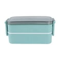 thumbnail image 1 of Zmeidao Adult Lunch Box, 2 Layers Stackable Lunch Containers Leakproof Bento Box for Dining Out Work Picnic, Microwave Dishwasher Safe, 1 of 6