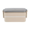 thumbnail image 1 of Zmeidao Adult Lunch Box, 2 Layers Stackable Lunch Containers Leakproof Bento Box for Dining Out Work Picnic, Microwave Dishwasher Safe, 1 of 6