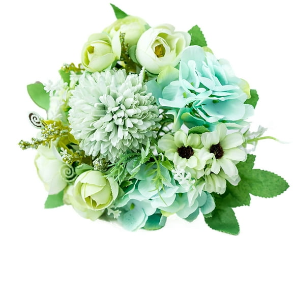 Zmeidao Artificial Flowers, Hydrangea Peony Bouquet Decor Fake Bouquet Faux Floral Arrangements Dining Table Centerpieces for Bridal Wedding Party Decor