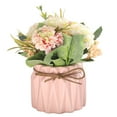 thumbnail image 1 of Zmeidao Artificial Hydrangea Bouquet with Small Vase Artificial Flower Decoration for Home Office Table Bedroom Living Room Party, 1 of 6
