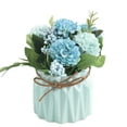 thumbnail image 1 of Zmeidao Artificial Hydrangea Bouquet with Small Vase Artificial Flower Decoration for Home Office Table Bedroom Living Room Party, 1 of 6