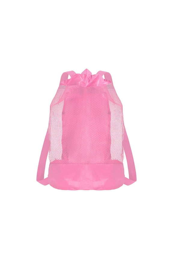 Beach Toys Mesh Bag, Travel Sand Toys Backpack with Adjustable Shoulder Strap, Travel Beach Toys