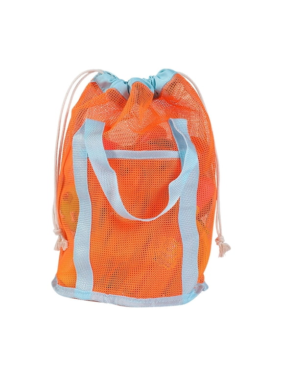 Beach Toys Mesh Bag, Travel Sand Toys Backpack with Drawstring, Travel Beach Toys