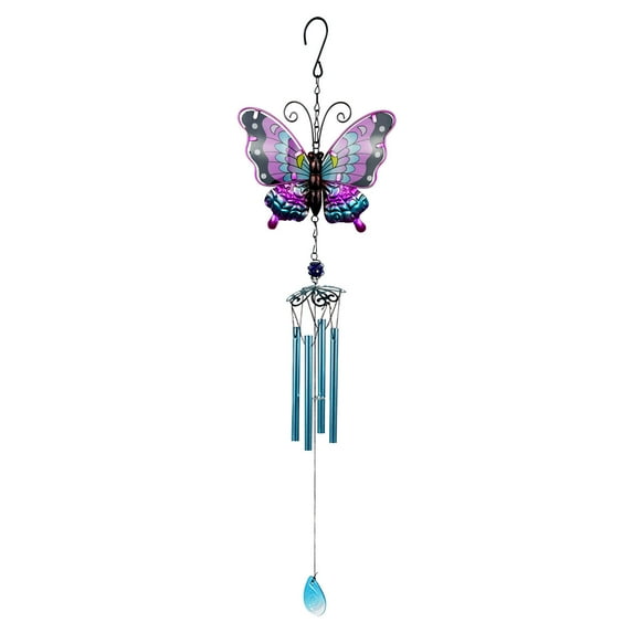 Zmeidao Butterfly Wind Chime for Outside, Butterfly Wind Chimes Hanging Sculpture for Porch, Patio, and Garden Decoration, Birthday Gifts for Mom Grandma Wife