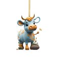 thumbnail image 1 of Zmeidao Cartoon Cow Decorative Hanging Ornament, Acrylic Christmas Cows Pendants for Christmas Tree Decorations, Home Decor Gifts, Car Decor, 1 of 1