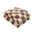 thumbnail image 1 of Zmeidao Checkered Flannel Fleece Throw Blanket, Soft Warm Fluffy Throw Blanket for Couch Bed Sofa, 59x39.4inch, 1 of 9