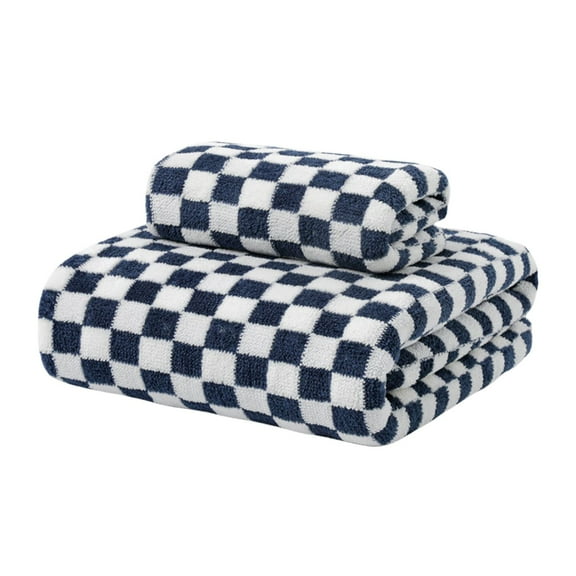 Zmeidao Checkered Bath Towels for Bathroom, Super Soft and Quick Dry, Towels for Bathroom, Pool, Beach, Spa 35.4x63in