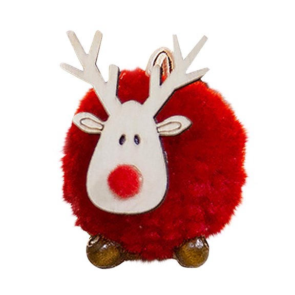 Zmeidao Christmas Felt Elk Hanging Ornaments, Christmas Tree Decorations Cute Deer Craft Ornament Hanging Decorations for Xmas Party Indoor/Outdoor