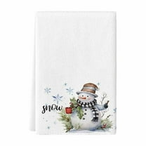 Zmeidao Christmas Kitchen Towels, Xmas Winter Snowman Elk Decorative Bathroom Hand Towel for Xmas Kitchen Bathroom Decoration Farmhouse Housewarming Gift 15.7x23.6in